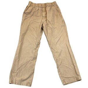 Men's Khaki Pants Size 32x28 Beige Relaxed Straight Pull On Casual